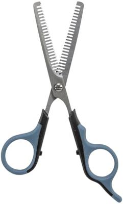 TRIXIE EFFILEERSCHAAR DUBBELZIJDIG KUNSTSTOF / RVS 16 CM 3 ST