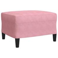 3-delige Loungeset met kussens en bolsters fluweel roze - thumbnail