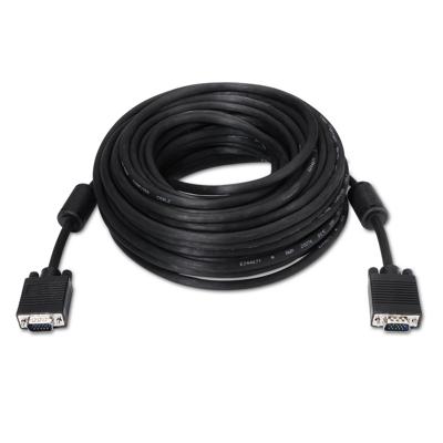 AISENS A113-0075 SVGA kabel met ferriet, 15 m, voor monitor, tv en projector, zwart
