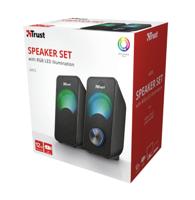 Trust arys compact 2.0 speakerset met rgb pc-luidspreker (zwart) - thumbnail