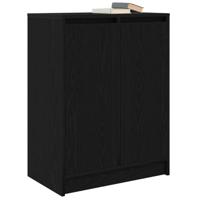 Dressoir 57x34x76 cm spaanplaat zwart eikenkleurig - thumbnail