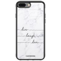iPhone 8 Plus/7 Plus glazen hardcase - Live laugh love - thumbnail
