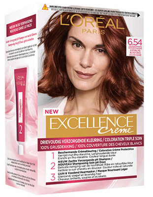 L'Oréal Paris Excellence Crème haarkleuring - 6.54 Donker Mahonie Koperblond
