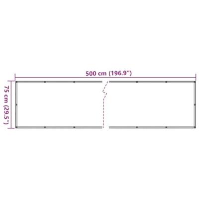 VidaXL Balkonscherm 75x500 cm oxford stof beige VidaXL Balkonscherm 75x500 cm oxford stof beige