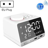 K11 Bluetooth alarm clock speaker creatieve digitale muziek klok display radio met dubbele USB-interface ondersteuning U disk/TF-kaart/FM/AUX EU plu - thumbnail