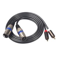 366155-15 2 RCA male naar 2 XLR 3 pin Male audio kabel lengte: 1.5 m - thumbnail