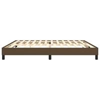 Bedframe zonder matras stof donkerbruin 200x200 cm - thumbnail