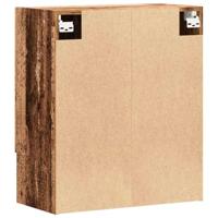 Wandkast 60x31x70 cm bewerkt hout oud houtkleurig - thumbnail
