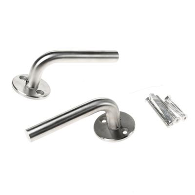 Deurkrukken Porto roestvaststaal op ronde rozet