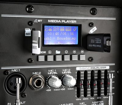 Vonyx AP1200PA Mobiele geluidsinstallatie met 3 microfoons
