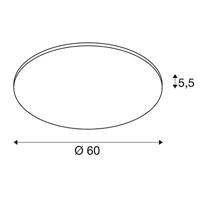 SLV PANEL 60 1000784 Plafondlamp Neutraalwit Wit - thumbnail