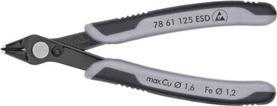 Knipex Electronic Super Knips® ESD | 125 mm Lengte | Meer-Componentengrepen | Gebruineerd - 78 61 125 ESDSB