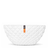 Capi Lux Heraldry ovaal wit 62x16x37cm bloempot - thumbnail