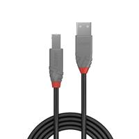 Lindy 36672 1m USB A USB B Mannelijk Mannelijk Zwart USB-kabel - thumbnail