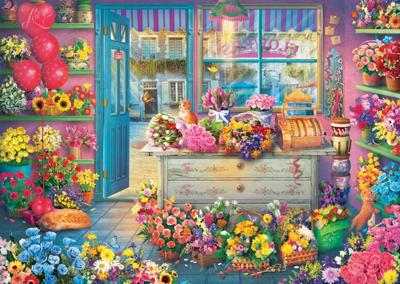 Colourful Flower Shop Puzzel 1000 Stukjes Colourful Flower Shop Puzzel 1000 Stukjes