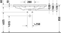 Wastafel Duravit D-Neo Met Overloop Kraanvlak 1 Kraangat 100.5 cm Hoogglans Wit - thumbnail