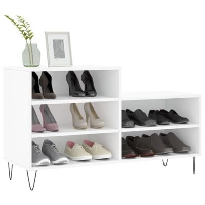 VidaXL Schoenenkast 102x36x60 cm bewerkt hout wit