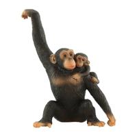 Bullyland Chimpansee met baby (63594) - thumbnail