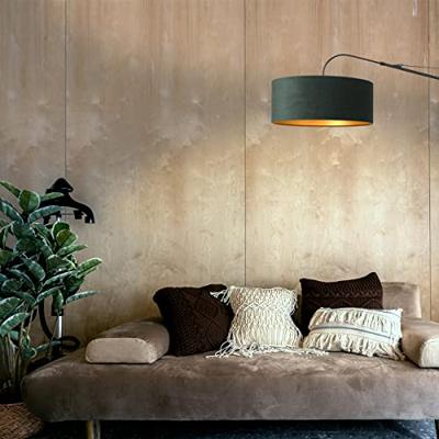 Steinhauer WandlampElegant Classy 50cm zwart met groen velourse kap - 8133ZW