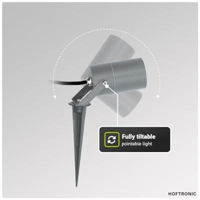 3x Spikey dimbare LED prikspot aluminium antraciet excl. GU10 spot IP65 waterdicht 3 jaar garantie