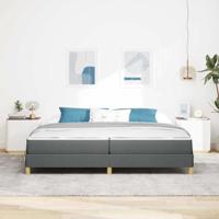 Boxspring bed Taupe, Bruin 200 x 200 cm Stof, Engineered Hout - thumbnail