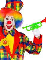 Trompet clown met geluid plastic - thumbnail