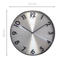 NeXtime ne-3289gs metalen wandklok - 40cm -stille klok - metaal - "reflection" - thumbnail