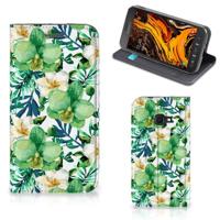 Samsung Galaxy Xcover 4s Smart Cover Orchidee Groen - thumbnail