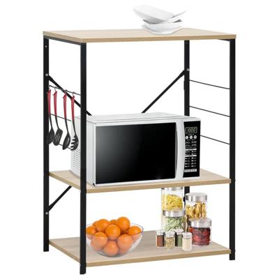 VidaXL Magnetronkast 60x39,6x79,5 cm bewerkt hout zwart en eikenkleur VidaXL Magnetronkast 60x39,6x79,5 cm bewerkt hout zwart en eikenkleur