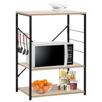 VidaXL Magnetronkast 60x39,6x79,5 cm bewerkt hout zwart en eikenkleur - thumbnail