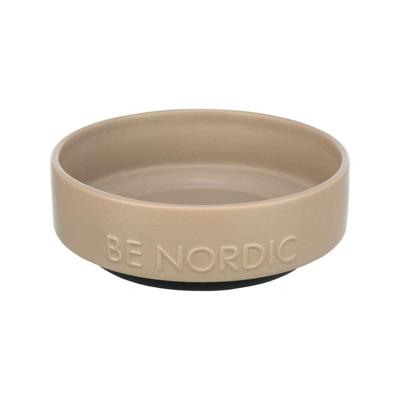 Trixie be nordic voerbak hond keramiek / rubber taupe Trixie be nordic voerbak hond keramiek / rubber taupe