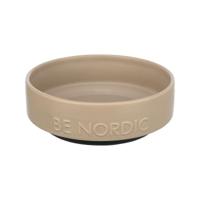 Trixie be nordic voerbak hond keramiek / rubber taupe - thumbnail