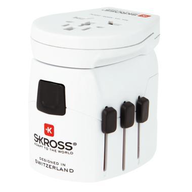 SKROSS | 1.302555 | PRO Light 3USB Universal, Type A,Type B,Type C (Europlug),Type E (FR),Type F,Type G (UK),Type I (AU),Type J (CH),Type