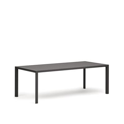 Kave Home Tuintafel 'Culip' 220 x 100cm, kleur Donkergrijs