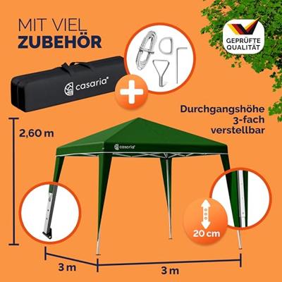Vouwbare Party-tent Capri 3x3m Groen