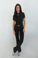 Unique The Label High Waist Fold Pants Dames Zwart - Maat XS - Kleur: Zwart | Soccerfanshop - thumbnail