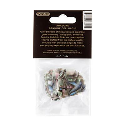 Dunlop 483P14MD Celluloid Shell Pick Abalone Medium plectrum set 12 stuks
