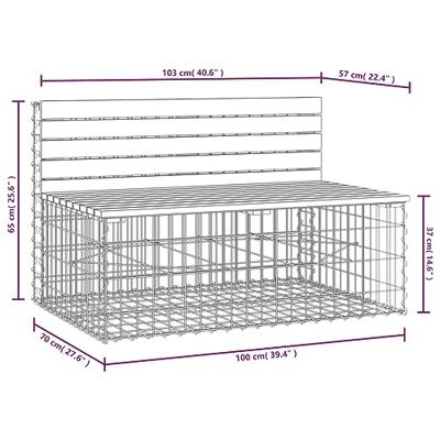 Tuinbank schanskorfontwerp 103x70x65 cm massief douglashout