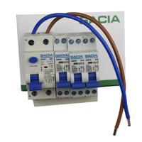 GACIA combiset aardlekschakelaar 30mA 3 installatieautomaten 16A 1p+n B16 inclusief aansluitdraden - thumbnail
