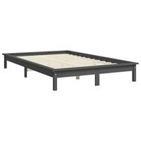Bedframe massief grenenhout grijs 200x200 cm - thumbnail