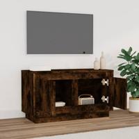Tv-meubel 80x35x45 cm bewerkt hout gerookt eikenkleurig - thumbnail