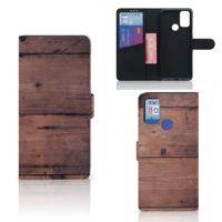 Alcatel 1S (2021) | Book Style Case | Old Wood - thumbnail