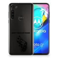 Motorola Moto G8 Power Silicone-hoesje Gun Don't Touch My Phone - thumbnail