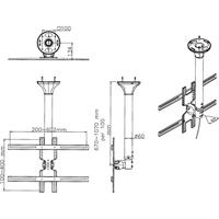 Neomounts FPMA-C400SILVER monitor plafondsteun bevestiging - thumbnail