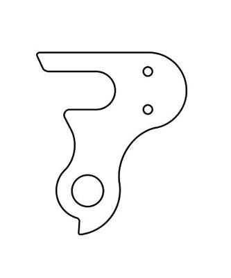 Union derailleurpad gh-027 met schroefset m4x0.7 - thumbnail