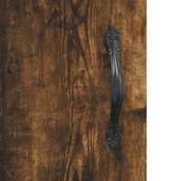 Hoge kast 69,5x34x180 cm bewerkt hout gerookt eikenkleurig - thumbnail