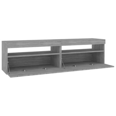 Tv-meubelen met LED-verlichting 2 st 75x35x40 cm grijs sonoma