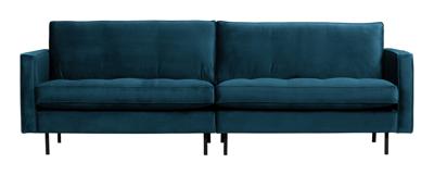 WOOOD Bank 'Rodeo' 3-zits, Velvet, kleur Blauw