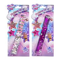 Duckiez Klaparmband met pailletten - thumbnail