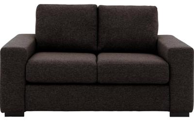 Goossens Bank Lucca donkerbruin, stof, 2-zits, stijlvol landelijk